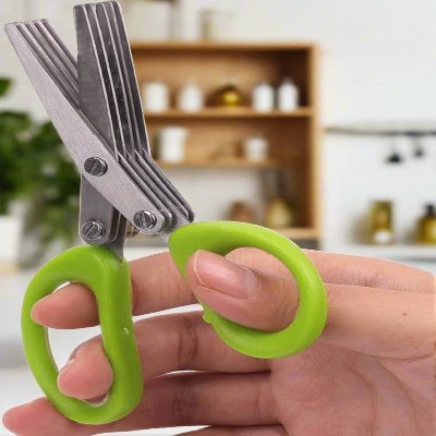 Ciseaux à Herbes - MultiLayersScissor™ - Vert - Expert Cuisine