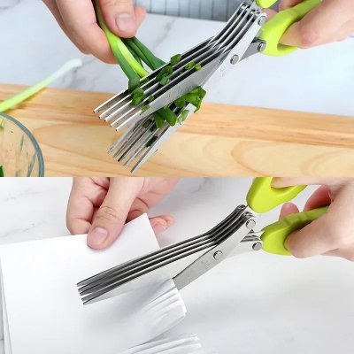 Ciseaux à Herbes - MultiLayersScissor™ - Vert Clair - Expert Cuisine